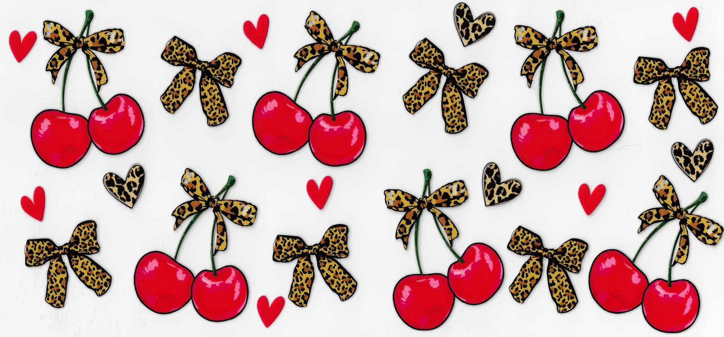 Cherries & Cheetah Bows