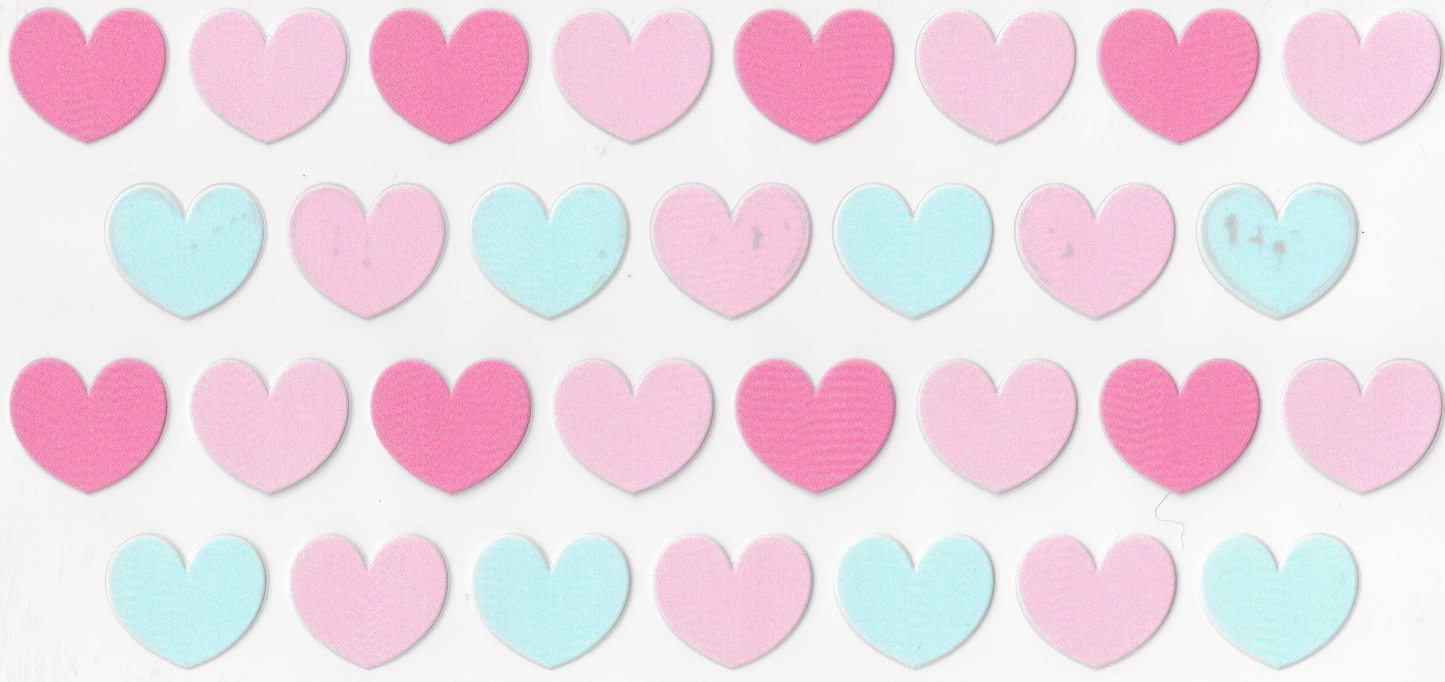 Pink & Blue Hearts