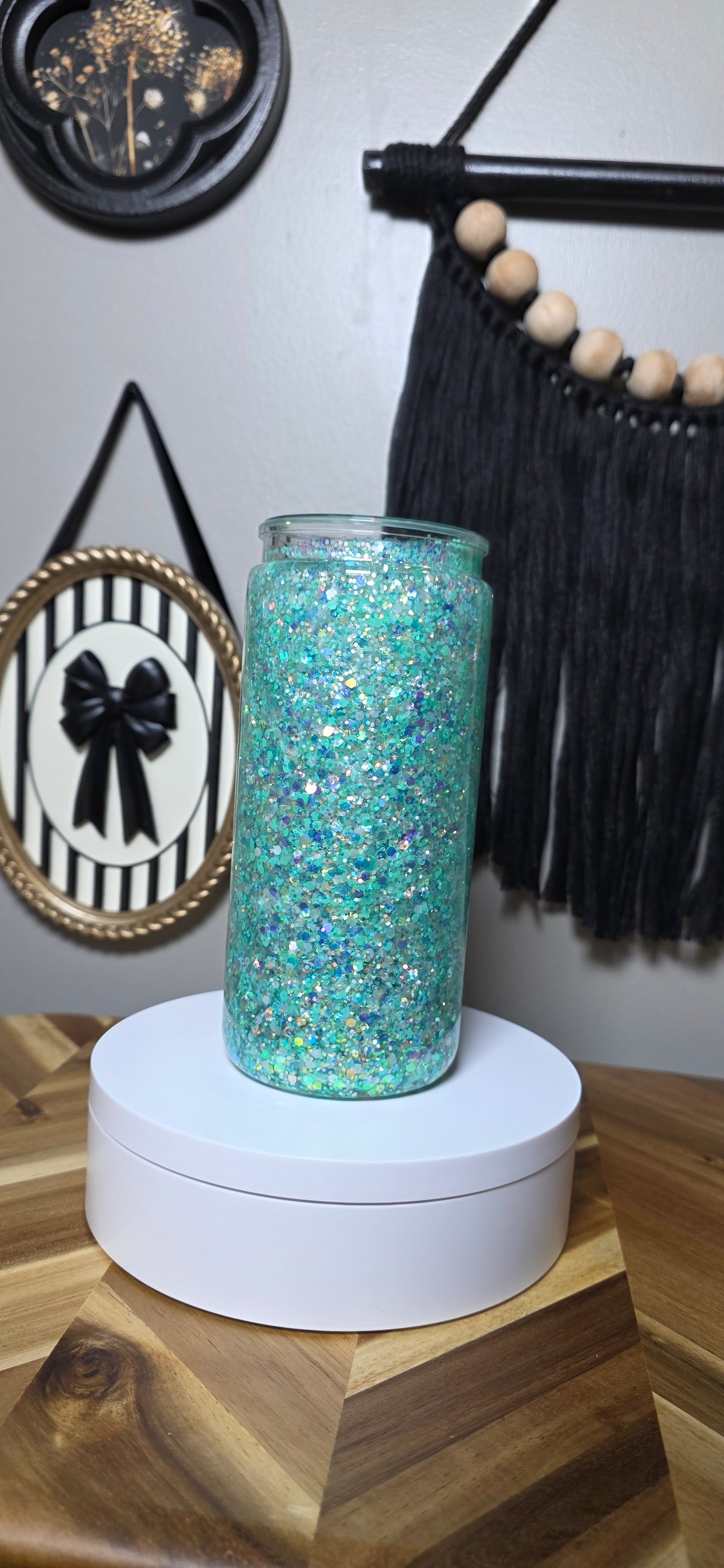 20 oz Light Blue Medium Flow Glitter