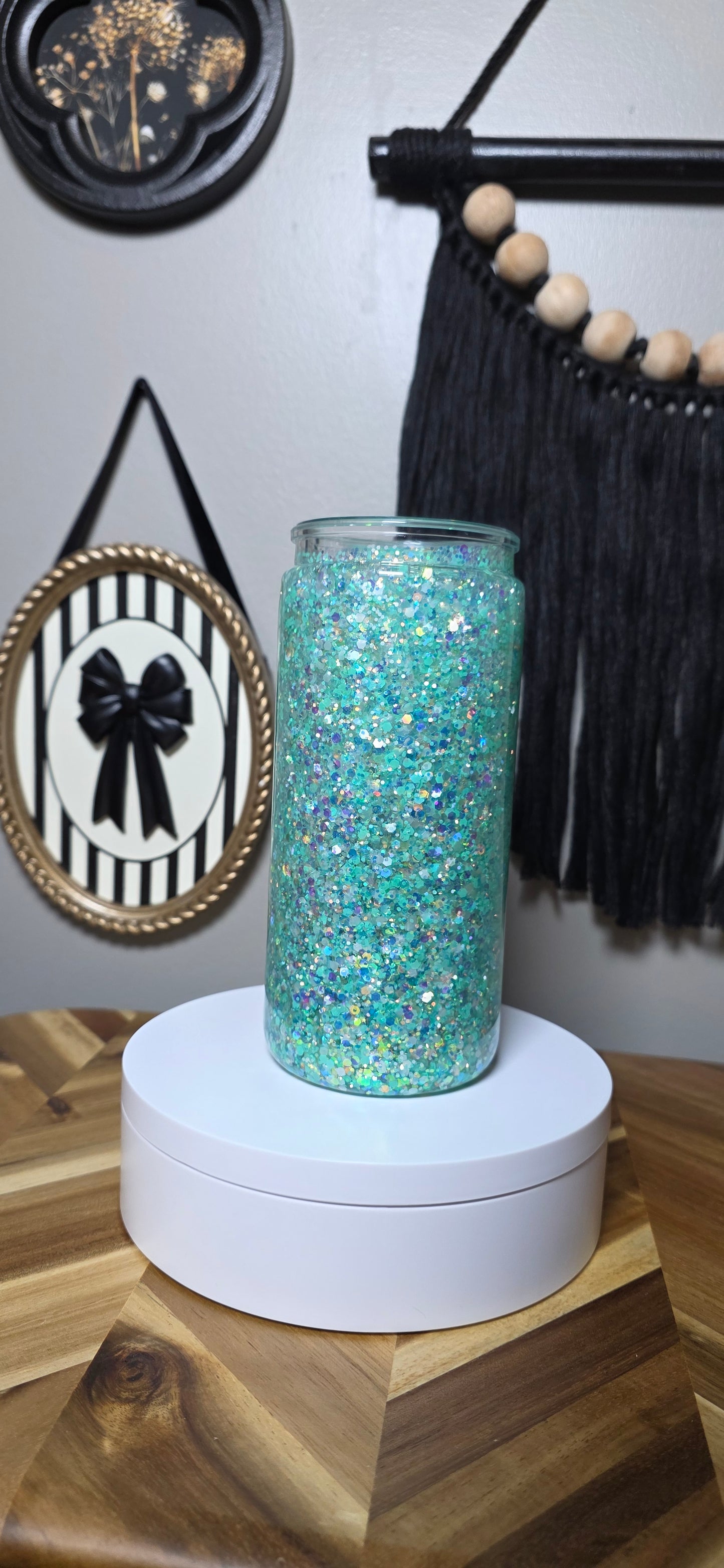 20 oz Light Blue Medium Flow Glitter