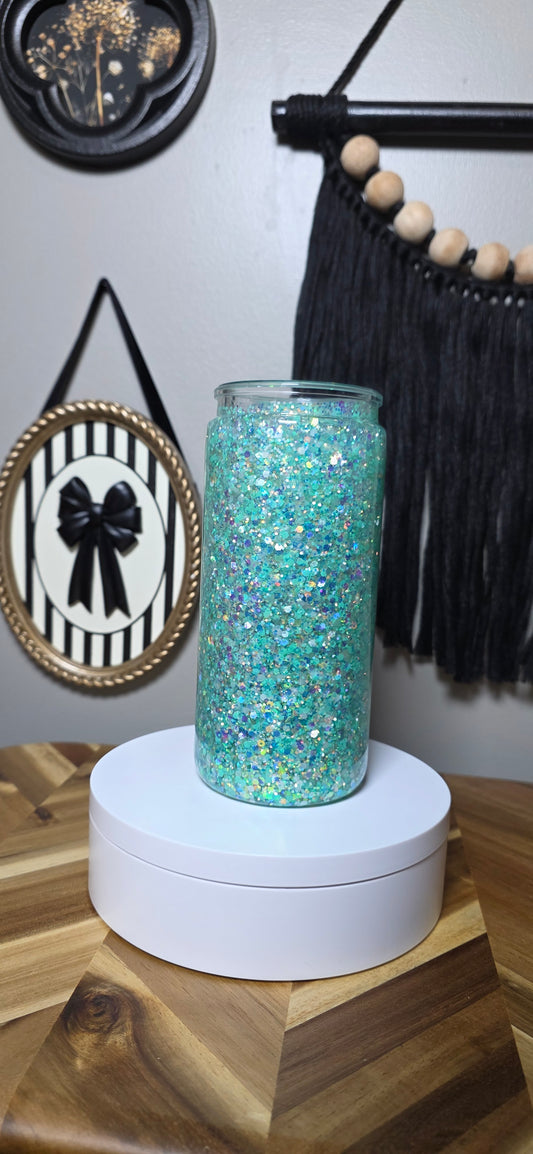 20 oz Light Blue Medium Flow Glitter
