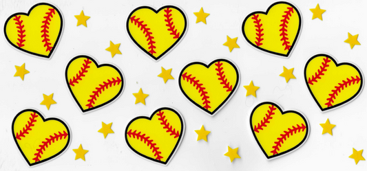 Softball Hearts