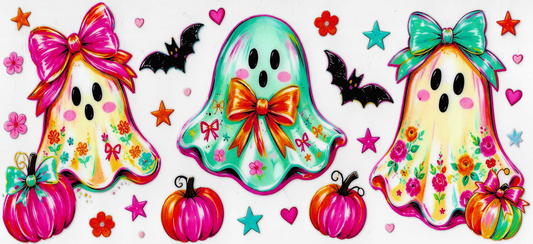 Pastel Halloween Ghosts