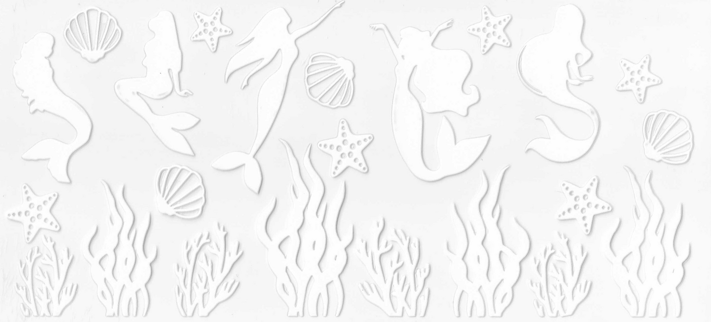 Mermaid Silhouette - White