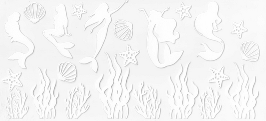Mermaid Silhouette - White
