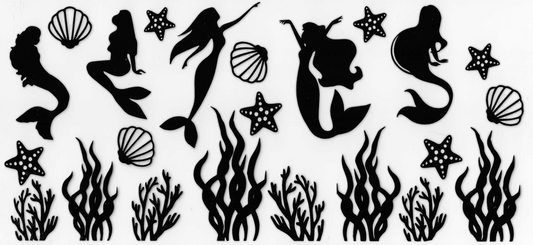 Mermaid Silhouette - Black
