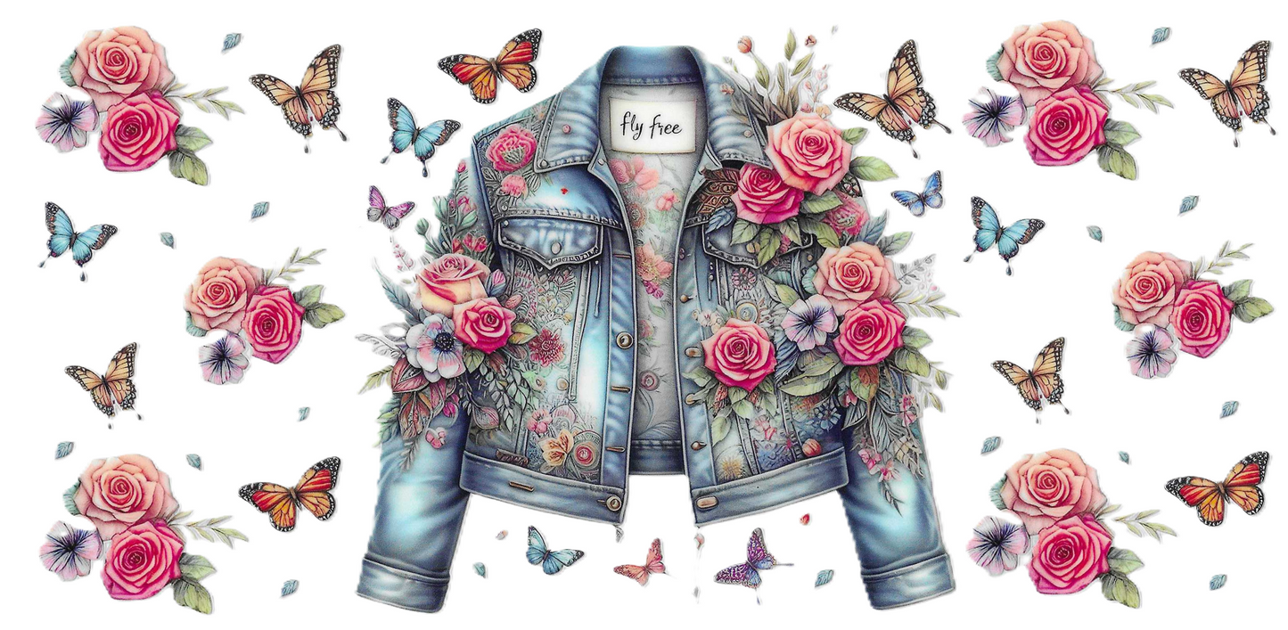 Butterflies & Pink Flowers