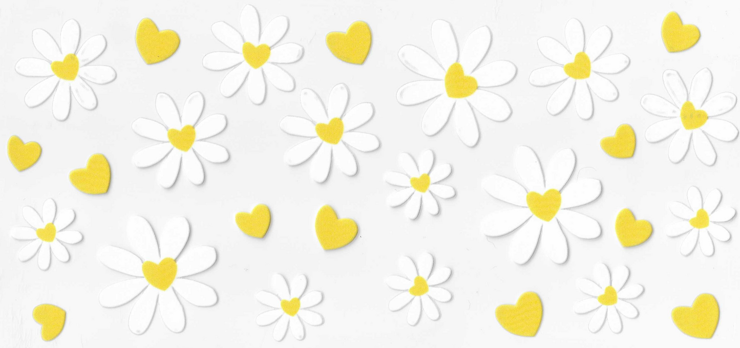 White Flowers with Yellow Hearts