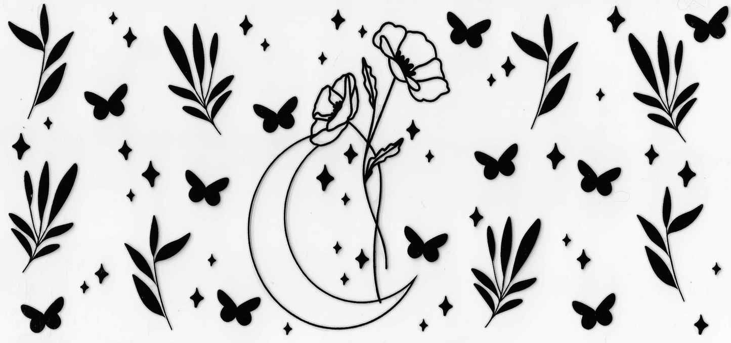 Silhouette Moon and Stars