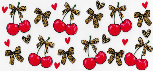 Cherries & Cheetah Bows