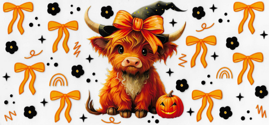 Cutesy Halloween Highland Cow