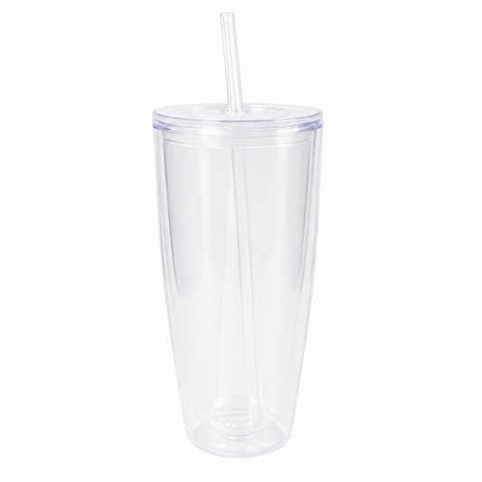 24 oz Curved Snow Globe Tumbler